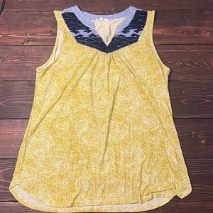 Paisley Yellow tank top